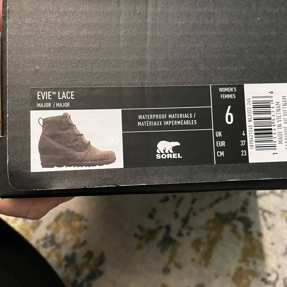 Sorel Women’s Suede Lace-Up Ankle Boot - Evie Lace in Major (Neutral Brown/Gray) - Picture 5 of 11